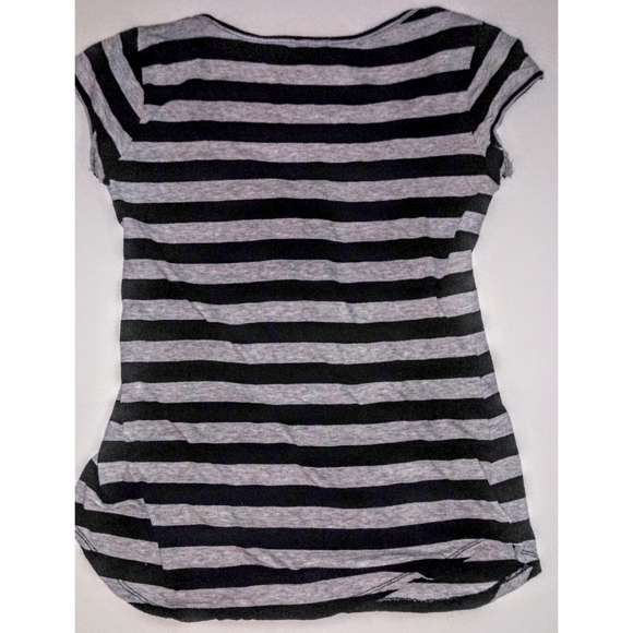 3/$24! Vanity Shaped Cotton Striped Snap Tee - Picture 3 of 3